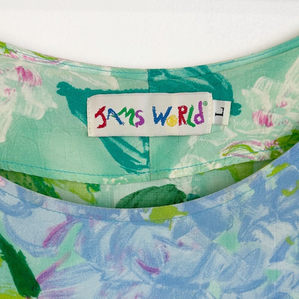 Vintage Jams World Hattie Mini Dress Hydrangeas Floral Garden Collectors - Picture 8 of 9